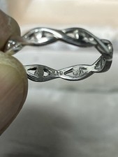 Vtg. Twist or Braided Band 925 Sterling Silver Size 7