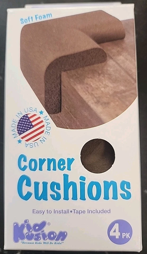 KidKusion Corner Cushions, Brown, lot of 2 packs — 第 2/4 张图片