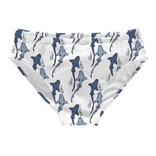 Shark Pattern Swim Trunks Breathable Non Slip Elastic Men's Triangle Trun.