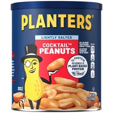 PLANTERS Dry Roasted Peanuts, Plant-Based Protein, 16 Ounce Pack of 1