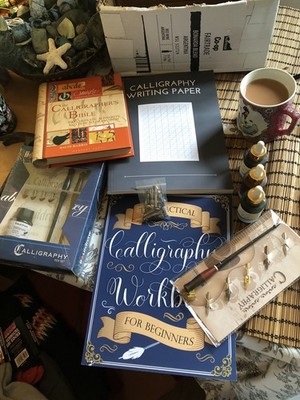 BRAND NEW Calligraphy Books & Writing Paper & Pens Spare Nibs N Manuals
