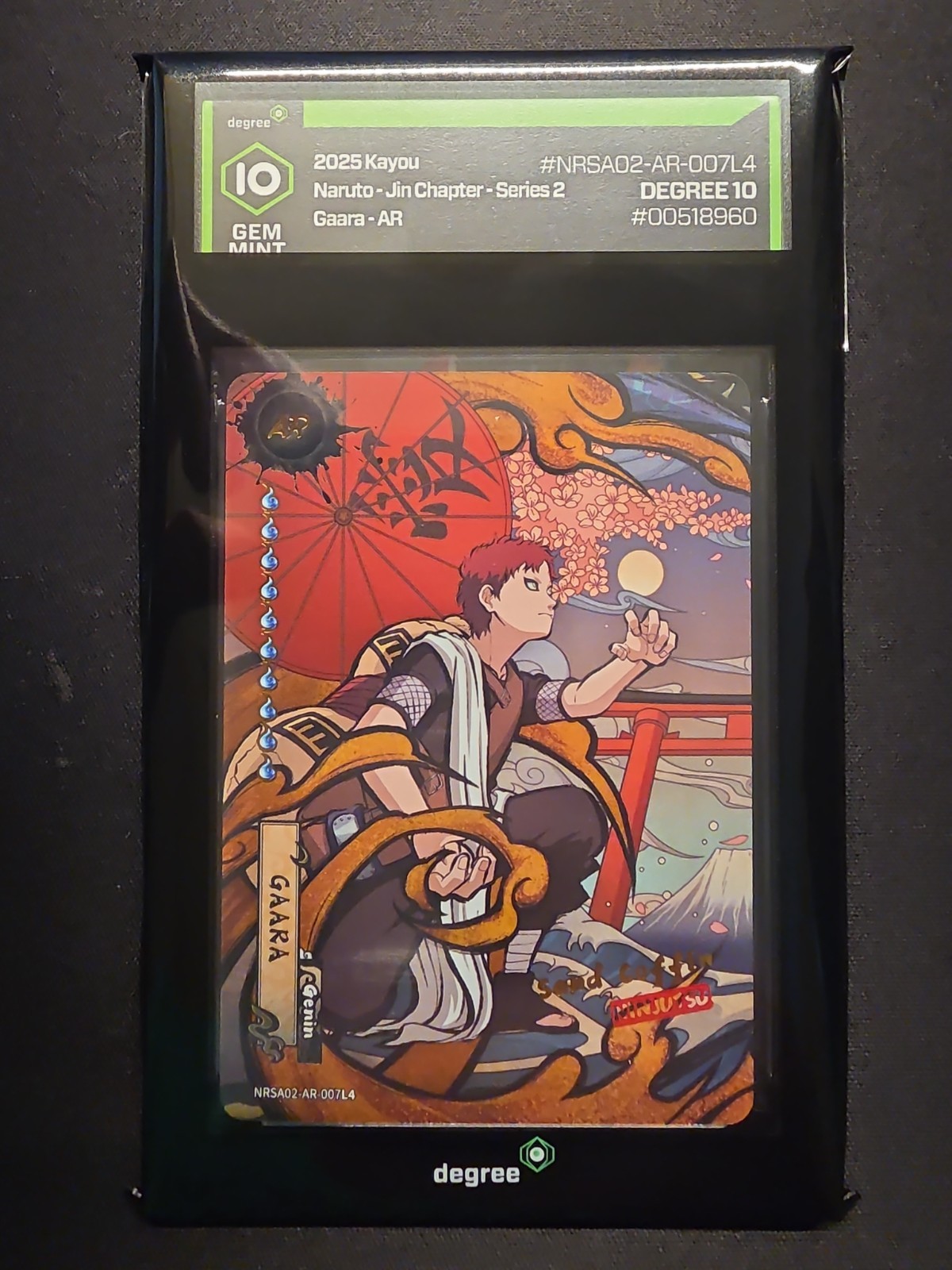 Kayou Naruto 2025 Jin Chapter Series 2 Gaara AR Ideal Dreams #007L4 TAG Graded
