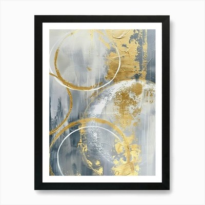 Abstrakte Kreise 100 Kunstdruck gerahmt Wandbild Poster Leinwanddruck Bild