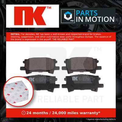 Brake Pads Set Rear 2245101 NK 0446648030 0446648040 0446648060 0446648090 New
