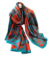 Women 100 Large Mulberry Silk Scarf Long Satin Scarf Fashion Lightweight Wrap