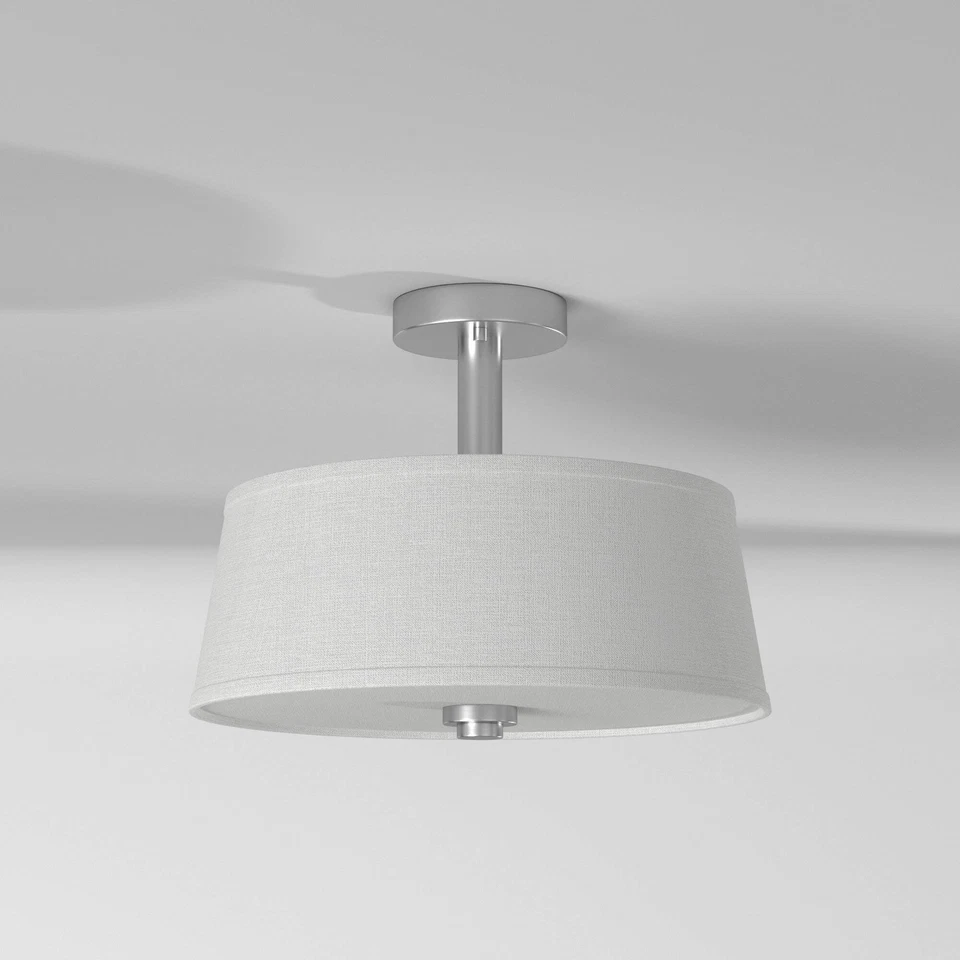 Luces de techo Studio de 2 luces de montaje semi empotrado, accesorio interior de 15 pulgadas para Ki... Foto 3 de 4