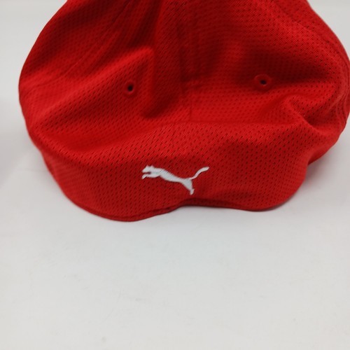 Puma Hat Cap Adult S/M Red Stretch Fit Small Medium Way 1 New Without Tags - Picture 5 of 11