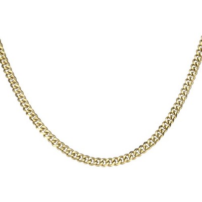 Mens Chains Necklaces 7mm 28'' Long Stainless Steel Chain Necklace, Gold