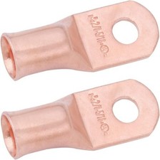 2/0 AWG 5/16 Stud Copper Ring Terminals, Battery Lugs Cable Ends