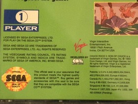 Chuck Rock II (2) Son Of Sega CD 1993 Excellent Condition w/Blank Warranty Card