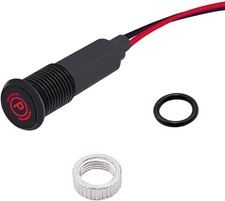 LED Indicator Pilot Dash Light Parking Brake Indicator Red, 5/16" 8mm 12V LED