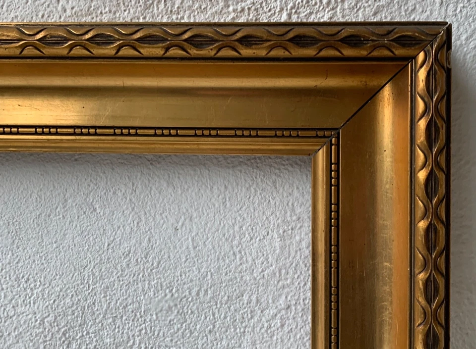 Picture Frame Vintage Gold Profilrahmen Falzmaße 31 X 42 CM Art Nouveau Antique - Image 4 of 4