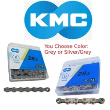 KMC Z8.1 5-8 Speed Bike Chain - Grey or Silver Grey