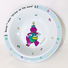 Barney Cereal Bowl 1992 The Lyons Group Apprx. 6.25" Selandia Strike up the Band