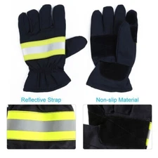 2pcs Pair Fire Protective-Gloves FireProof Heat Proof WaterProof Non-Slip Gloves