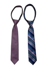  2 CAT  JACK Size M/L 14  Striped Ties Pink Blue Zipper Neckties Boys Lot