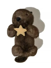 Vintage Dakin Otter Plush 14 Inches Holding Star 1993