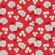Feline Drive Fabric GARDEN PARTY Sweetheart Bouquet Red Fat Quarter 18"x22" FQ