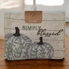 Simply Blessed Fall Table Runner Thick Pumpkin Create Decorate Celebrate 13 x 72