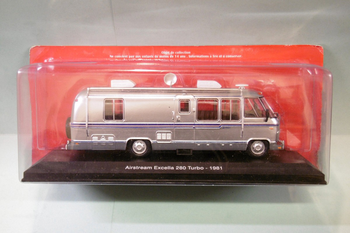 IXO 1:43 – Camping-car Airstream Excella Turbo 280 De 1981, Miniature Neuve En Métal Gris