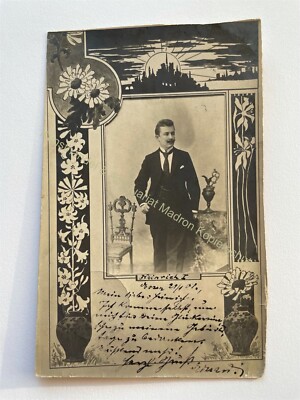 orig. Photo postcard 1901 Essen Mr. photo montage