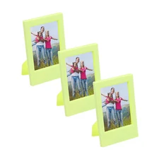 3 Pcs Mini Picture Frames 2.4 x 3.5 Inch Rectangle Photo Frame, Yellow