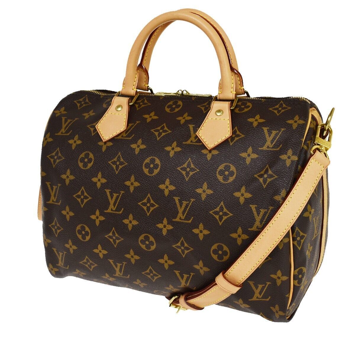 LOUIS VUITTON Speedy Bandouliere 30 2Way Hand Bag Monogram Brown