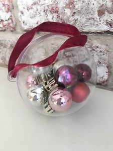 Albero Di Natale Rosa.Albero Di Natale Mini Palline Pallina Da Appendere Decorazioni Natale Rosa Oro Argento Ebay