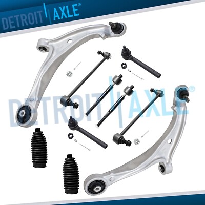 10p Front Lower Control Arms Sway Bar Tie Rods Kit for 2005 - 2010 Honda Odyssey