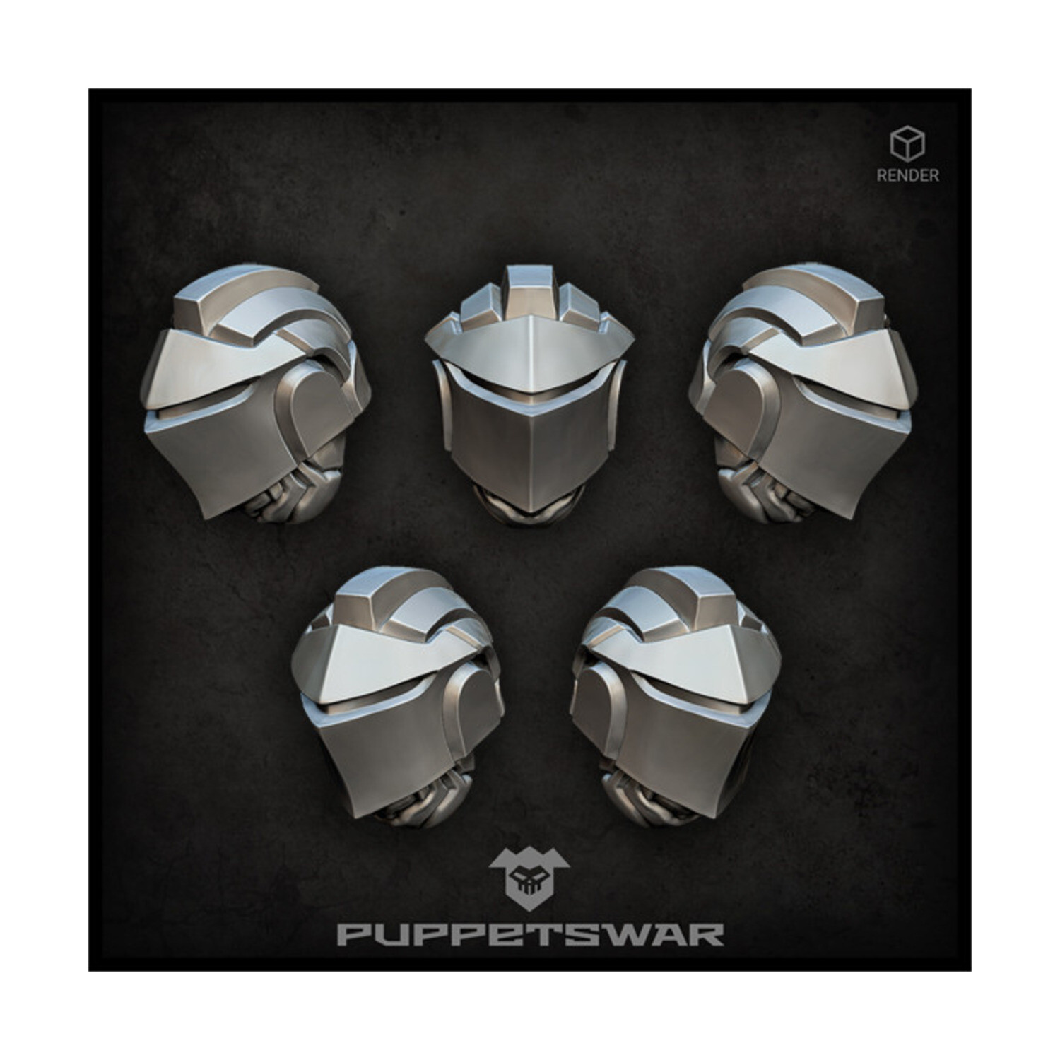 Puppetswar Fantasy Head 32mm Jouster Helmets Pack New eBay