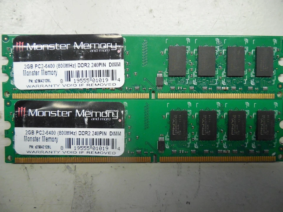 ASUS MZN32-SLI Deluxe (4) 2GB PC2-6400 DDR2 240PIN Memory/ RAM 8 GB total - Image 2 of 3