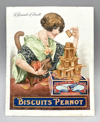 KEKSE PERNOT ''La Pyramide de Pernette'' / Elegant au Cat signiert Hérouard