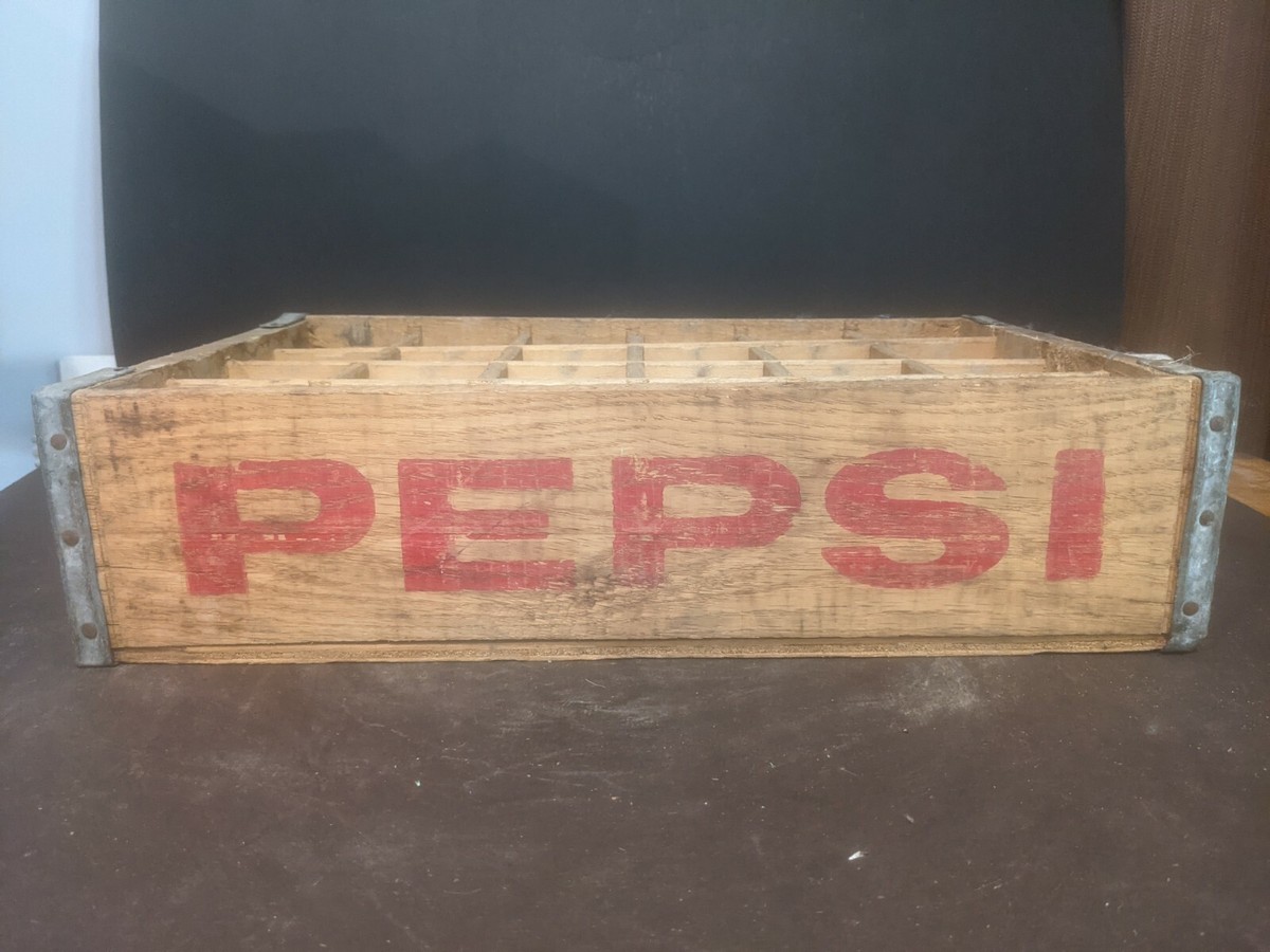 Ancienne Boîte Publicitaire En Bois Pepsi-Cola - Caisse "Plus Grande Meilleure Boisson" - Occasion