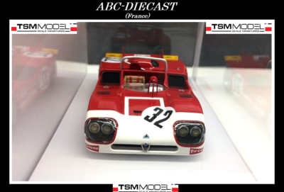 TSM Model – Alfa Romeo Tipo 33/3 – 12h Sebring 1971 N°32 – 1/43 – Rouge