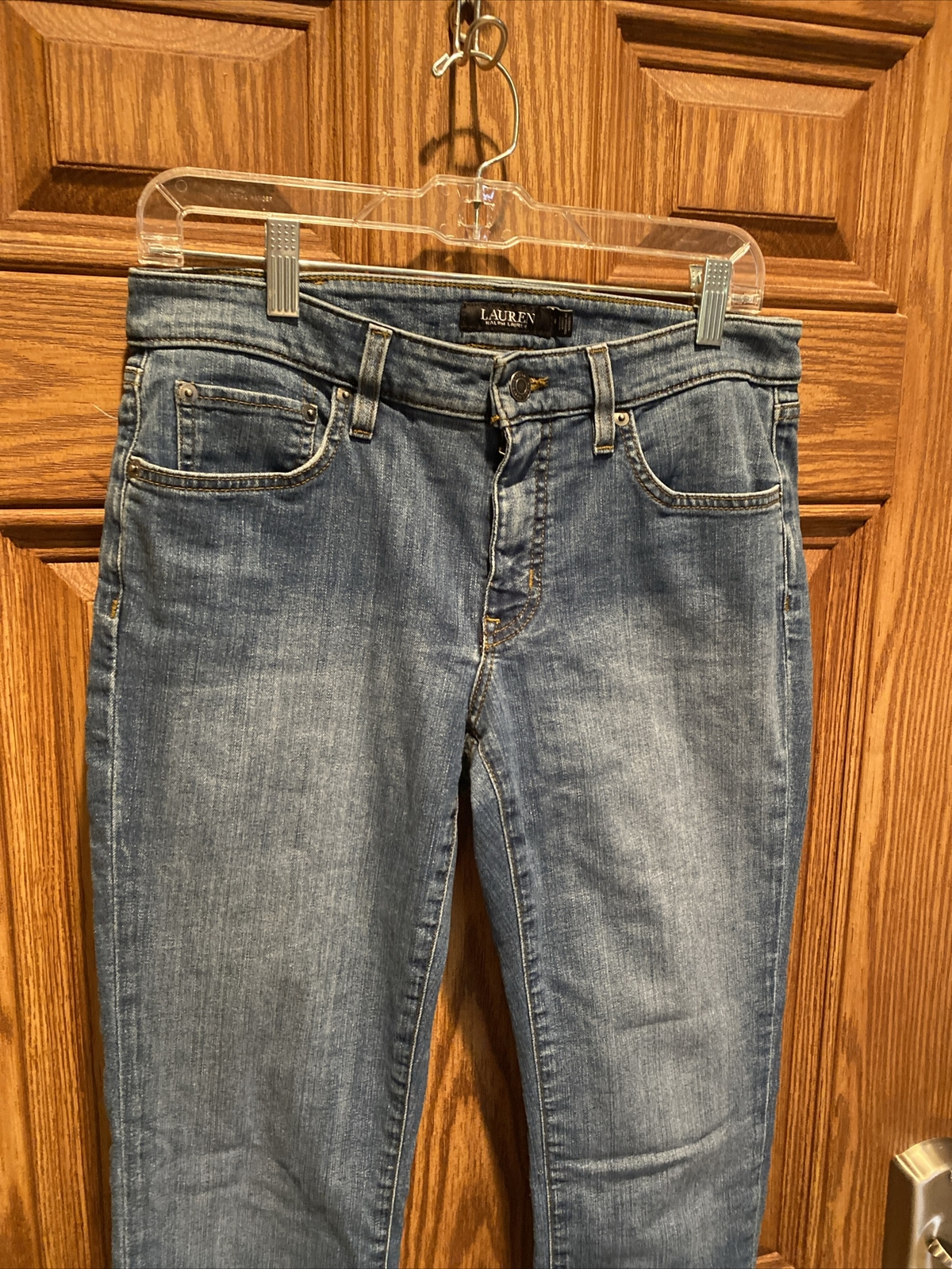 Lauren Ralph Lauren Jeans Women's Sz 8 Straight Leg Denim Black Label