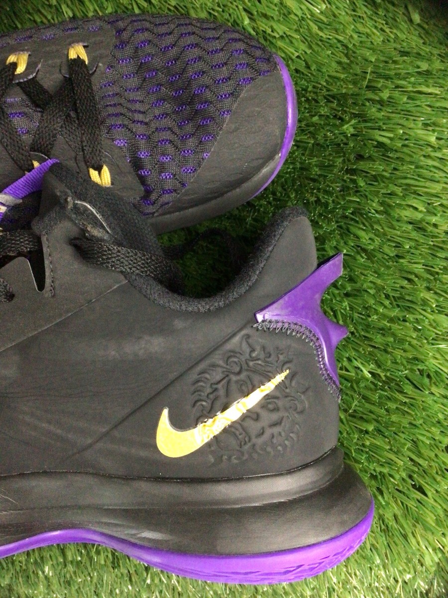 Nike LeBron Witness 5 Fierce Purple Metallic Gold LA Lakers Size