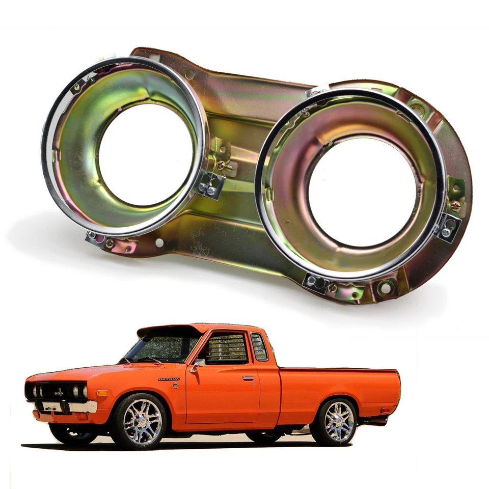 RH Frame Head Lamp Light Housing Bucket Chrome For Datsun Pickup 620 1972 - 79 - Image 2 of 4
