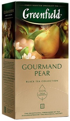 Greenfield Black Tea Gourmand Pear 25 Tea Bags Made In Russia