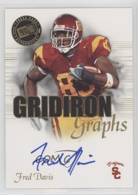 2008 Press Pass SE Gridiron Graphs Fred Davis #GG-FD Rookie Auto RC r9o