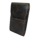 LOUIS VUITTON Monogram Leather Cigarette Case Pouch Brown
