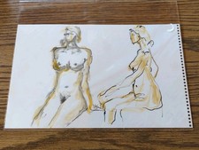 Original Artwork Drawing Sketch By Opie O'Brien Deco Eclectic One Of A Kind
