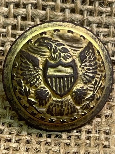 Excellent Dug Civil War Large Size Staff Officers Button With Heavy Gold Plate