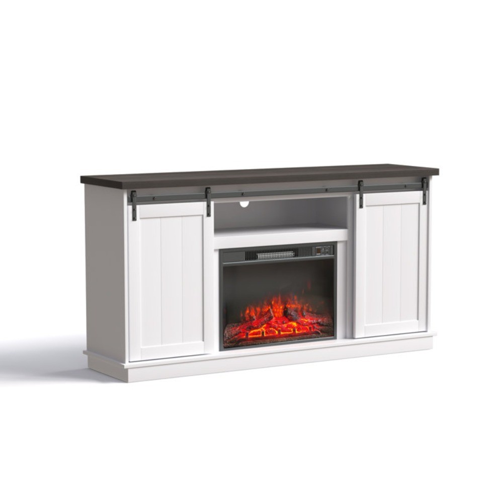With Sliding Barn Doors - Fits 73" Tv