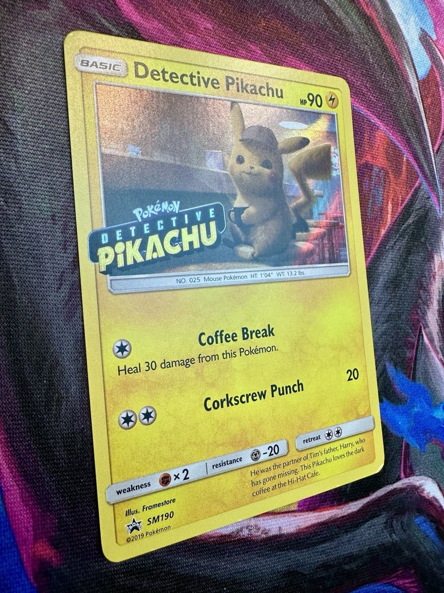 Pokémon TCG Detective Pikachu SM190 Stamped Holo Promo Card | eBay