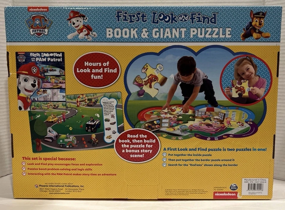 Spin Master Nickelodeon Paw Patrol First Look and Find Book & Giant Puzzle 40pcs - Image 4 of 4