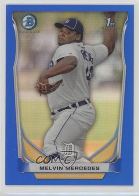 2014 Bowman Prospects Chrome Blue Refractor 6/250 Melvin Mercedes #BCP68 z6b