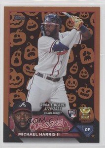 2023 Topps Update Debut Jack-O'-Lantern Foil Michael Harris II #US225 Rookie RC