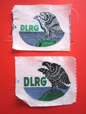 2 x  alte  DLRG  Abzeichen Aufnäher Patch Stoffabzeichen