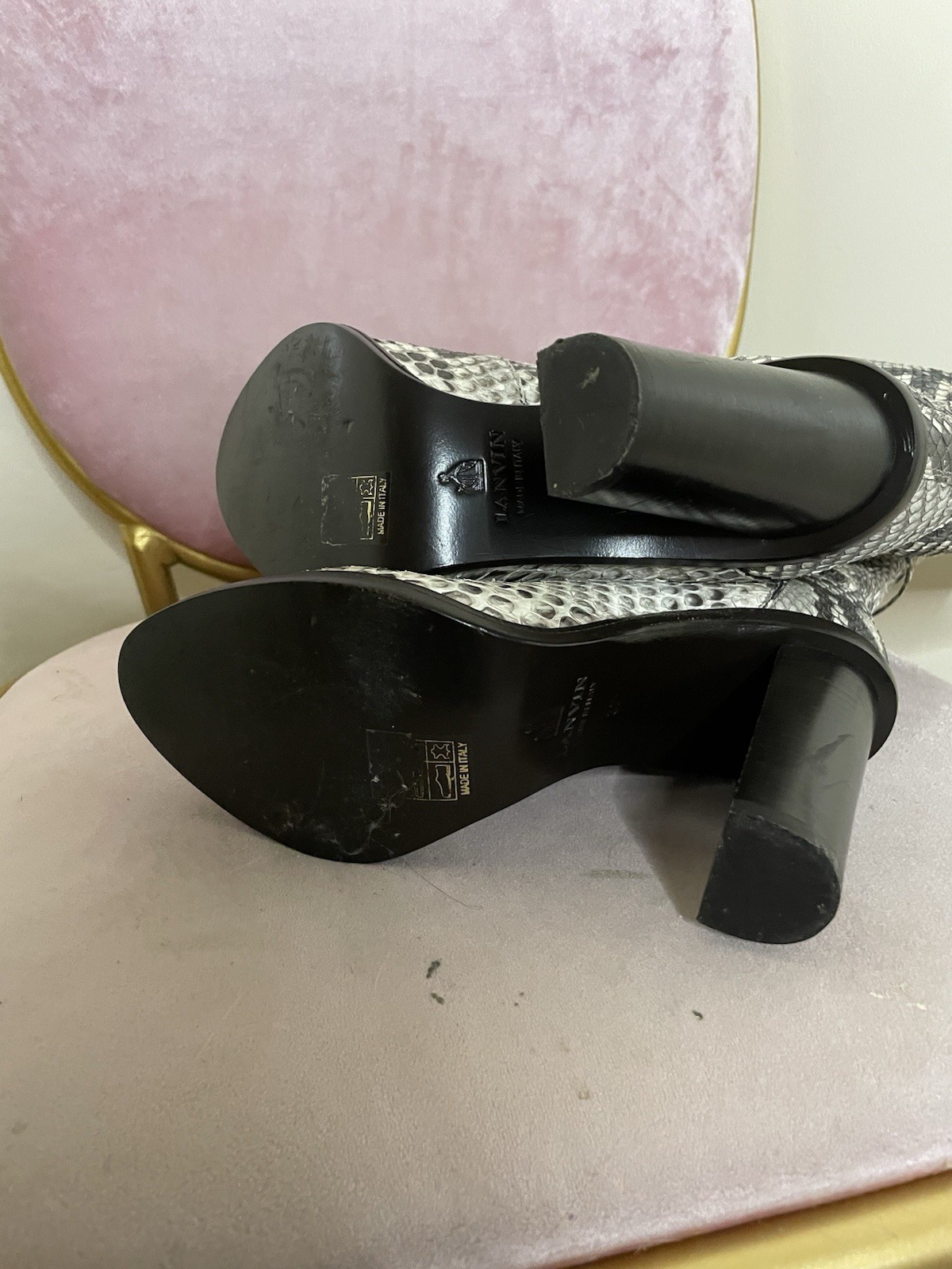 Lanvin Python Leather Tassel Boots 7 - image 8