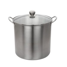 Mainstays 21.5 Quart Stainless Steel Canning Pot with Rack, Dual Water Bath